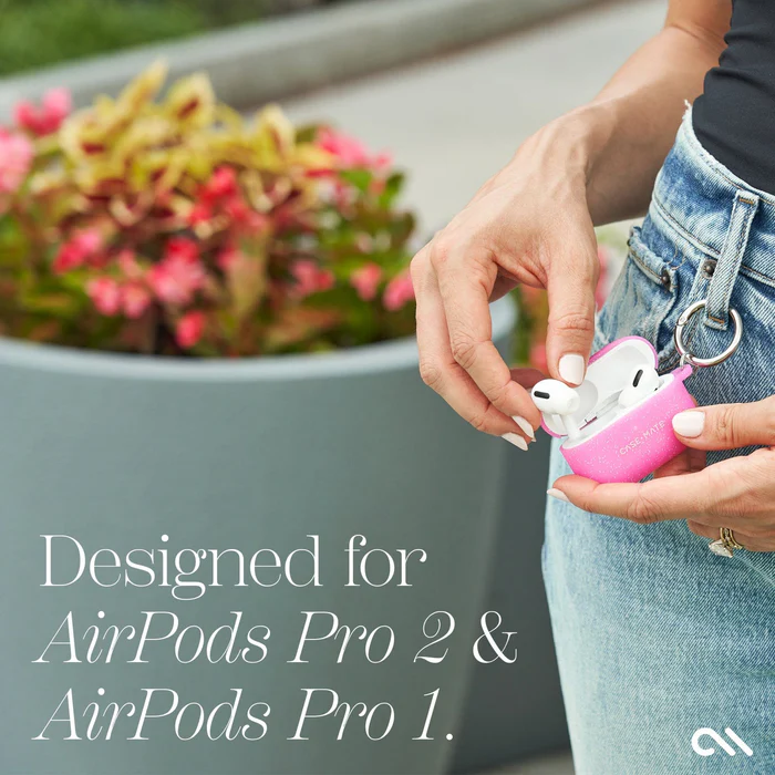 AirPods Pro(第1世代・第2世代)用 シリコンケース ジェリーピンク