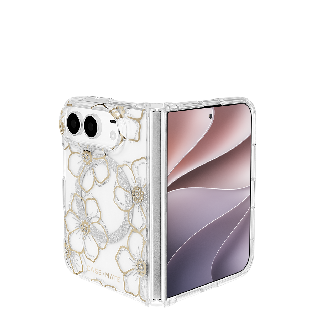 Floral Gems Gold - iPhone Duo用ケース　MagSafe対応　フローラルジェムズゴールド　[CM061216]