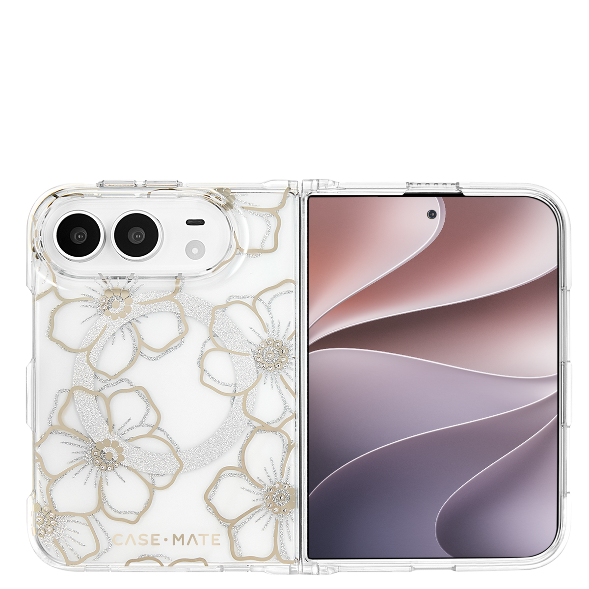 Floral Gems Gold - iPhone Duo用ケース　MagSafe対応　フローラルジェムズゴールド　[CM061216]