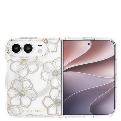 Floral Gems Gold - iPhone Duo用ケース　MagSafe対応　フローラルジェムズゴールド　[CM061216]