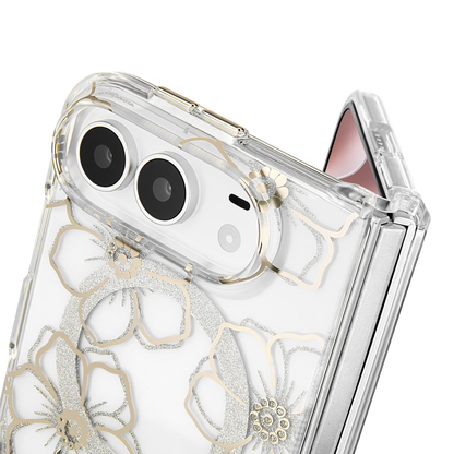 Floral Gems Gold - iPhone Duo用ケース　MagSafe対応　フローラルジェムズゴールド　[CM061216]