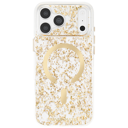 Karat Flakes Gold - iPhone 18 Pro/17 Pro/18 Pro Max/17 Pro Max用ケース　MagSafe対応　カラットフレークゴールド