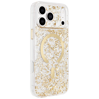 Karat Flakes Gold - iPhone 18 Pro/17 Pro/18 Pro Max/17 Pro Max用ケース　MagSafe対応　カラットフレークゴールド