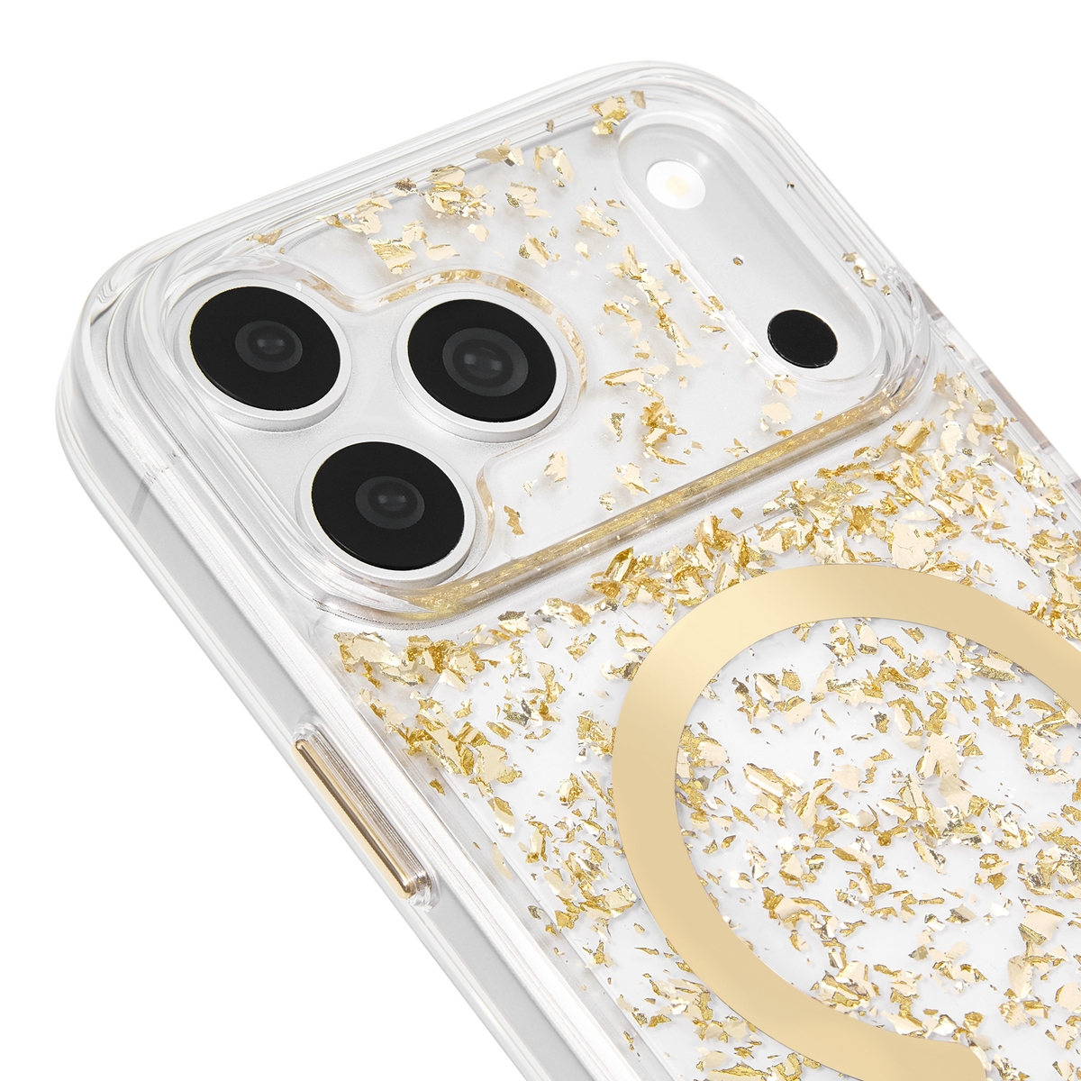 Karat Flakes Gold - iPhone 18 Pro/17 Pro/18 Pro Max/17 Pro Max用ケース　MagSafe対応　カラットフレークゴールド