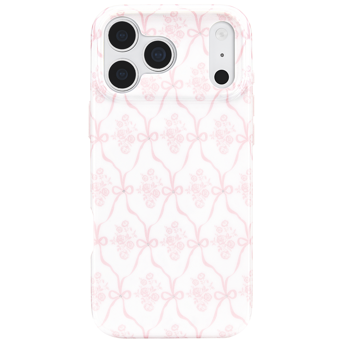 Trellis Bow Ballet Pink - iPhone18 Pro/17 Pro/18 Pro Max/17 Pro Max用ケース　MagSafe対応　トレリスボーバレエピンク