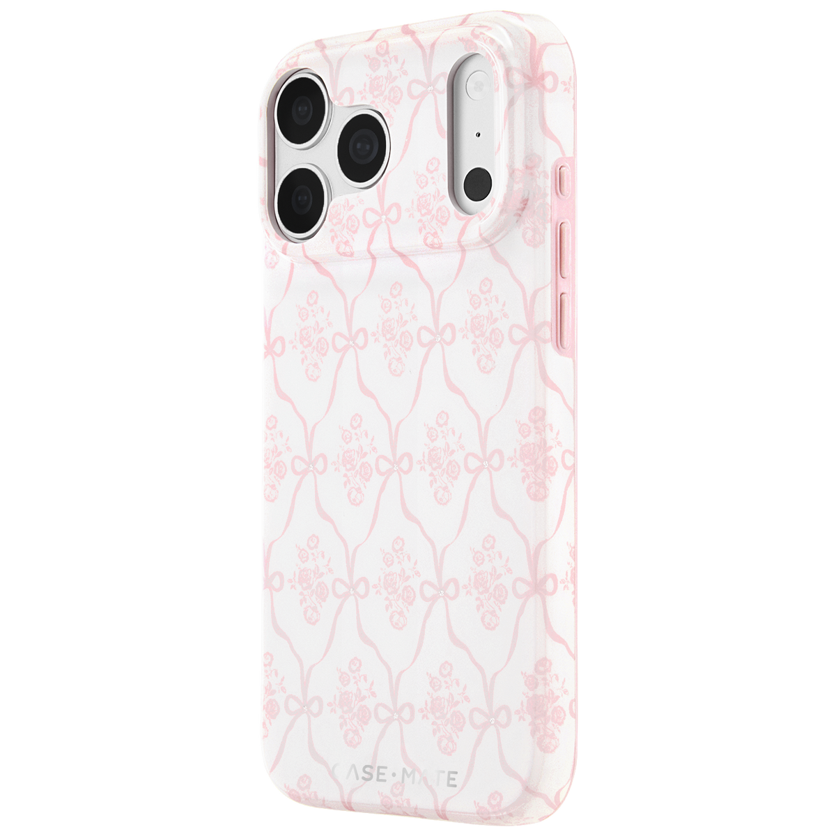 Trellis Bow Ballet Pink - iPhone18 Pro/17 Pro/18 Pro Max/17 Pro Max用ケース　MagSafe対応　トレリスボーバレエピンク