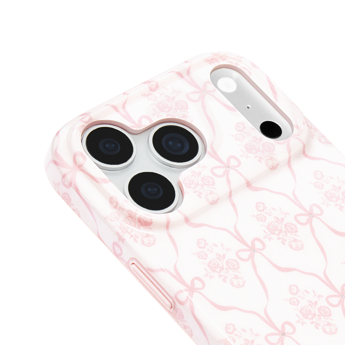 Trellis Bow Ballet Pink - iPhone18 Pro/17 Pro/18 Pro Max/17 Pro Max用ケース　MagSafe対応　トレリスボーバレエピンク