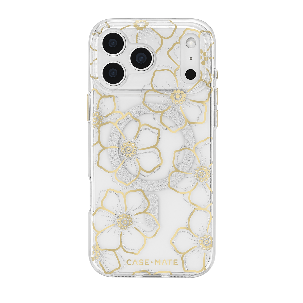 Floral Gems Gold - iPhone 18 Pro/17 Pro/18 Pro Max/17 Pro Max用ケース　MagSafe対応　フローラルジェムズゴールド