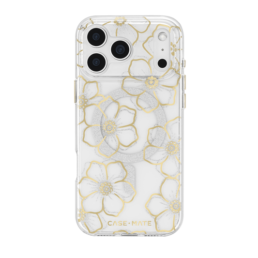 Floral Gems Gold - iPhone 18 Pro/17 Pro/18 Pro Max/17 Pro Max用ケース　MagSafe対応　フローラルジェムズゴールド