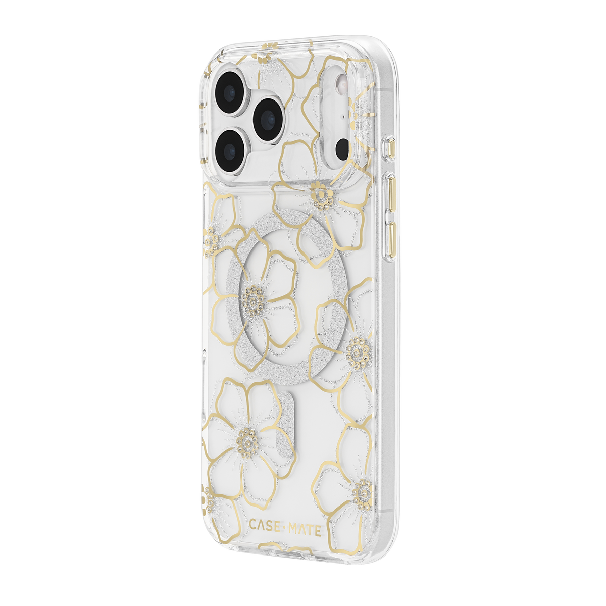 Floral Gems Gold - iPhone 18 Pro/17 Pro/18 Pro Max/17 Pro Max用ケース　MagSafe対応　フローラルジェムズゴールド